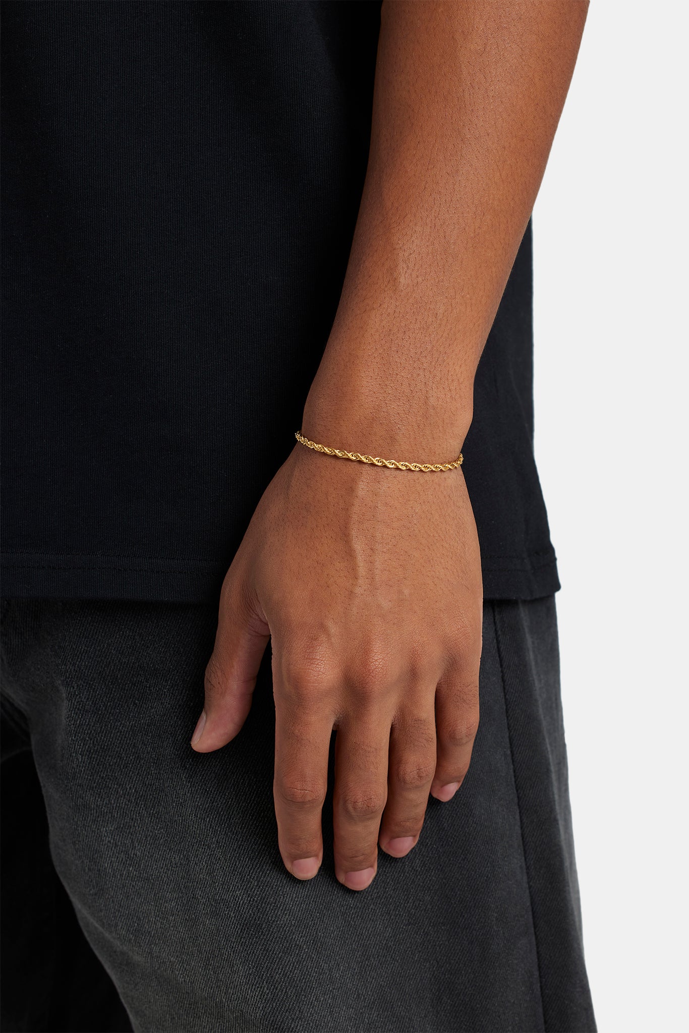 3 mm Seilarmband – Gold